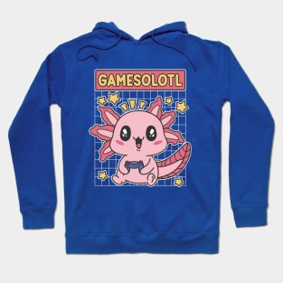 Gamesolotl Kawaii Baby Axolotl Playing Video Games Hoodie